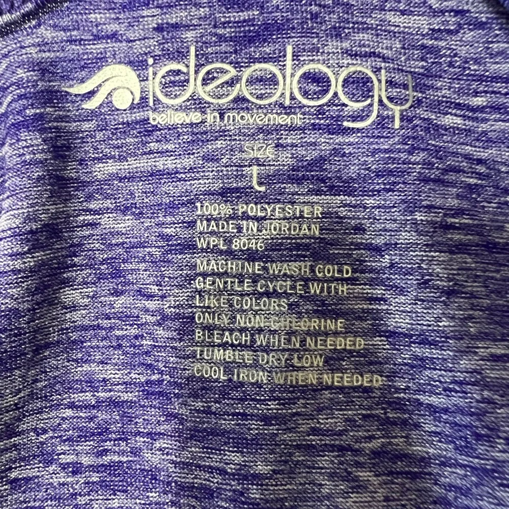 NEW Ideology Heathered Purple Tank Top Keyhole Back